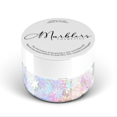 MARBLERS [Snowflake] Shape Glitter for Body & Face 0.11oz (3g) | Flake | Non-Toxic | Vegan | Cruelty-Free | Eyeshadow, Nail Polish, Nail Art | Festival, Rave & Party Makeup | Body & Face