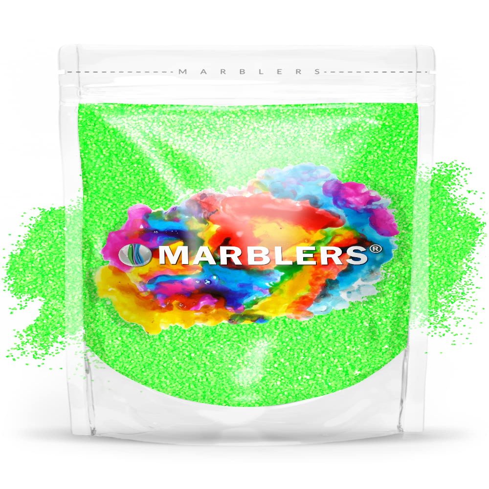 MARBLERS Neon Glitter [Fluorescent Green] 3oz (85g) | Fine | Non-Toxic, Vegan, Cruelty-Free | Face, Body, Eyeshadow, Hair, Festival, Party Makeup | Nail Art, Polish | Resin, Tumbler, Slime, Craft