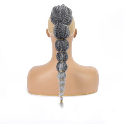 18 Inch Kinky Afro Bubble Ponytail Extension for Black Women Long Drawstring Ponytail Natural Black Clip on Ponytails for Kids Synthetic Hair Piece Protective Style
