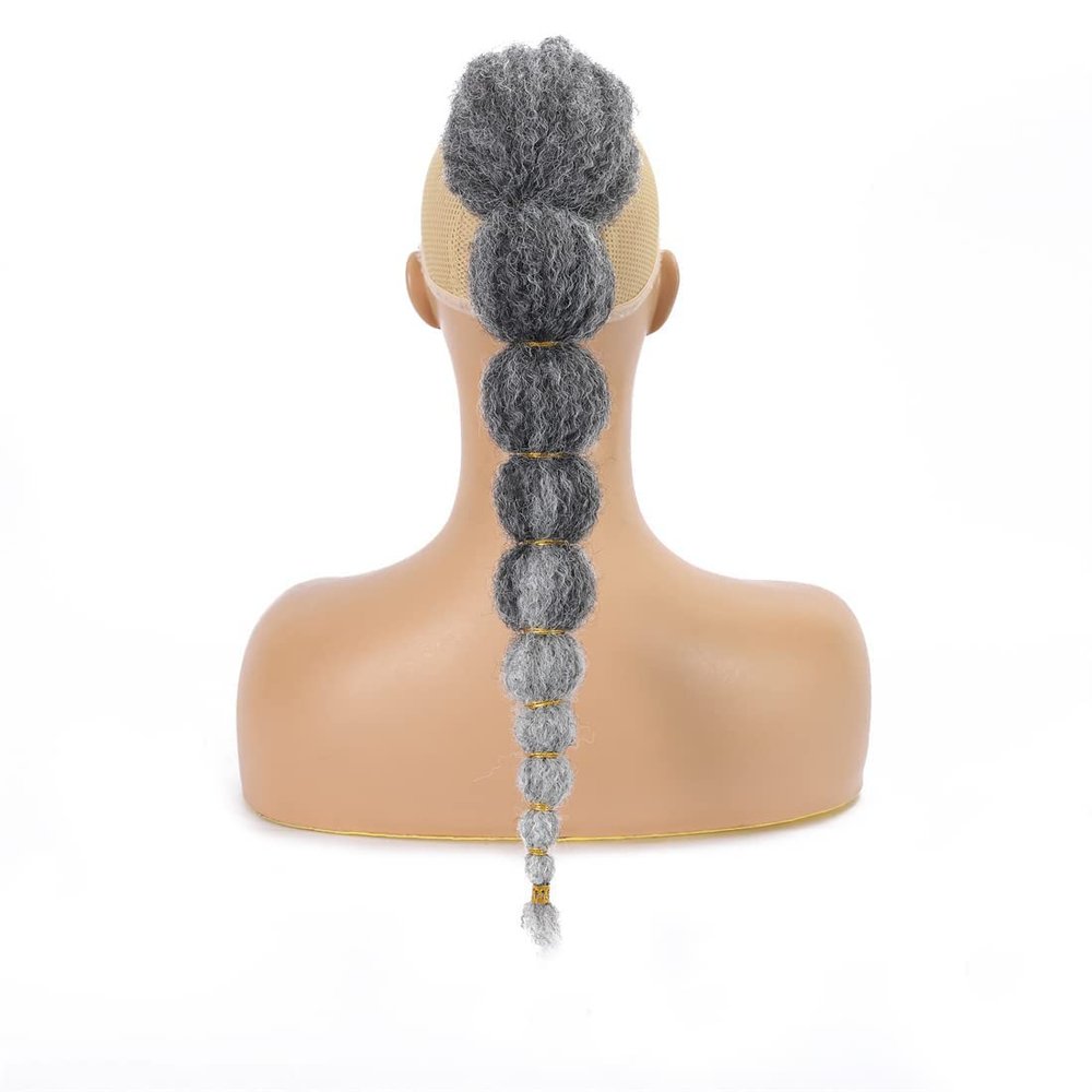 18 Inch Kinky Afro Bubble Ponytail Extension for Black Women Long Drawstring Ponytail Natural Black Clip on Ponytails for Kids Synthetic Hair Piece Protective Style