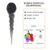 18 Inch Kinky Afro Bubble Ponytail Extension for Black Women Long Drawstring Ponytail Natural Black Clip on Ponytails for Kids Synthetic Hair Piece Protective Style view 2