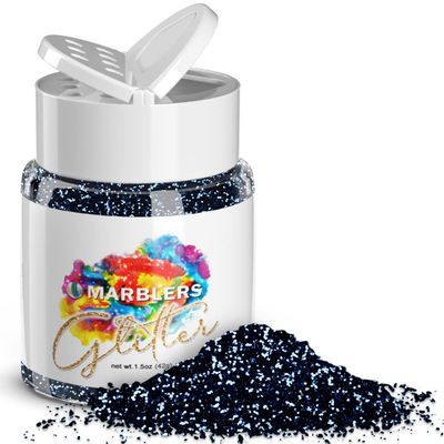 MARBLERS Twinkle Glitter [Navy] 1.5oz (42g) | Fine | Non-Toxic, Vegan, Cruelty-Free | Face, Body, Eyeshadow, Hair, Festival, Party Makeup | Nail Art, Polish | Resin, Tumbler, Slime, Craft