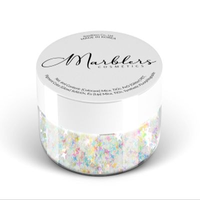 MARBLERS [Twinkle] Shape Glitter for Body & Face 0.11oz (3g) | Flake | Non-Toxic | Vegan | Cruelty-Free | Eyeshadow, Nail Polish, Nail Art | Festival, Rave & Party Makeup | Body & Face
