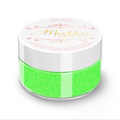 MARBLERS Neon Face & Body Glitter [Fluorescent Green] 0.18oz (5g) | Fine | Non-Toxic | Vegan | Cruelty-Free | Ethically Sourced | Festival Makeup | Eye, Hair, Nail, Eyeshadow | Cosmetic Grade