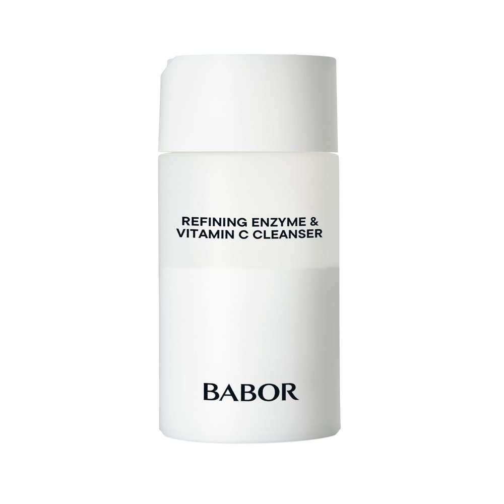 BABOR Enzyme & Vitamin C Powder Cleanser  Water-Activated Face Wash for Brightening & Exfoliation | Gentle Daily Polish for the Look of Refined Pores & Radiant-Looking Skin | Travel-Friendly