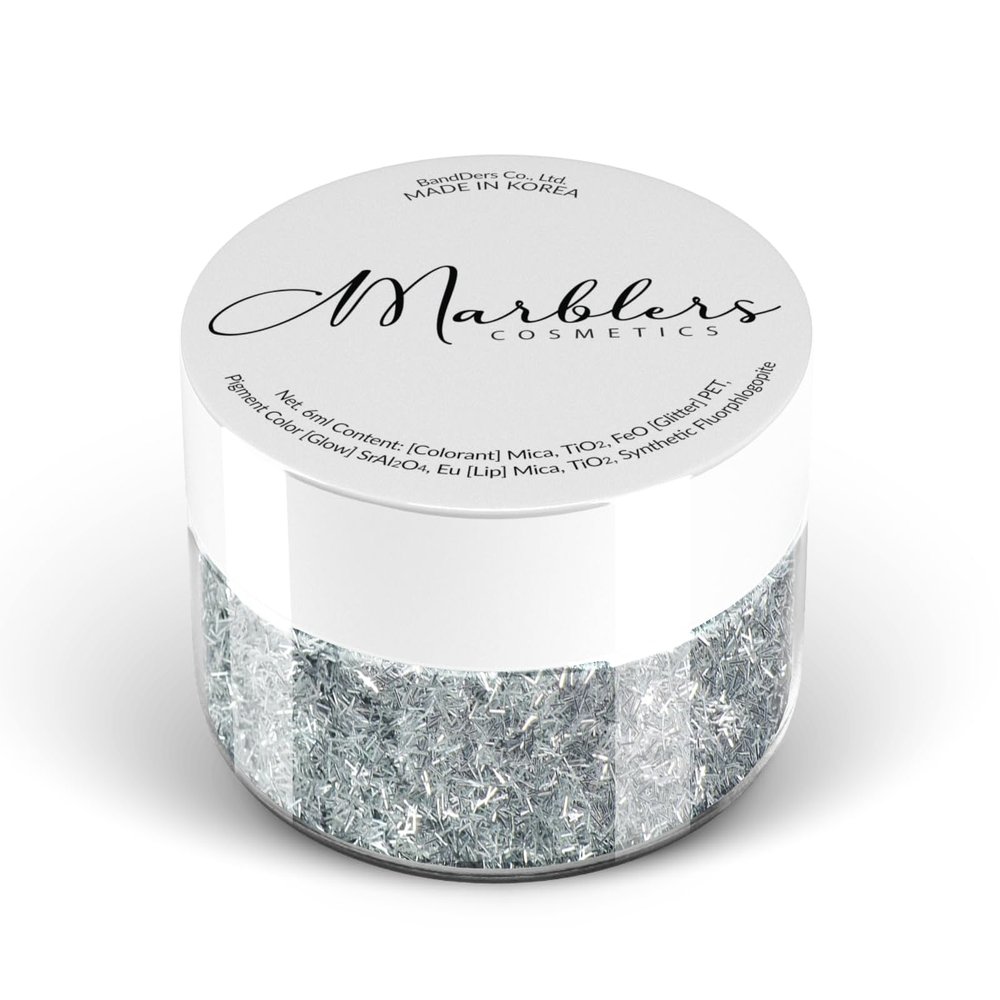 MARBLERS [Thin Line] Shape Glitter for Body & Face 0.11oz (3g) | Flake | Non-Toxic | Vegan | Cruelty-Free | Eyeshadow, Nail Polish, Nail Art | Festival, Rave & Party Makeup | Body & Face