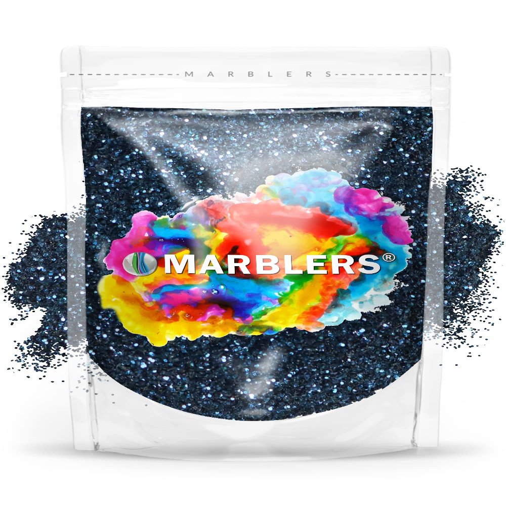 MARBLERS Twinkle Glitter [Navy] 3oz (85g) | Fine | Non-Toxic, Vegan, Cruelty-Free | Face, Body, Eyeshadow, Hair, Festival, Party Makeup | Nail Art, Polish | Resin, Tumbler, Slime, Craft