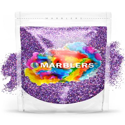 MARBLERS Holographic Glitter [Holo Purple] 3oz (85g) | Fine | Non-Toxic, Vegan, Cruelty-Free | Face, Body, Eyeshadow, Hair, Festival, Party Makeup | Nail Art, Polish | Resin, Tumbler, Slime, Craft
