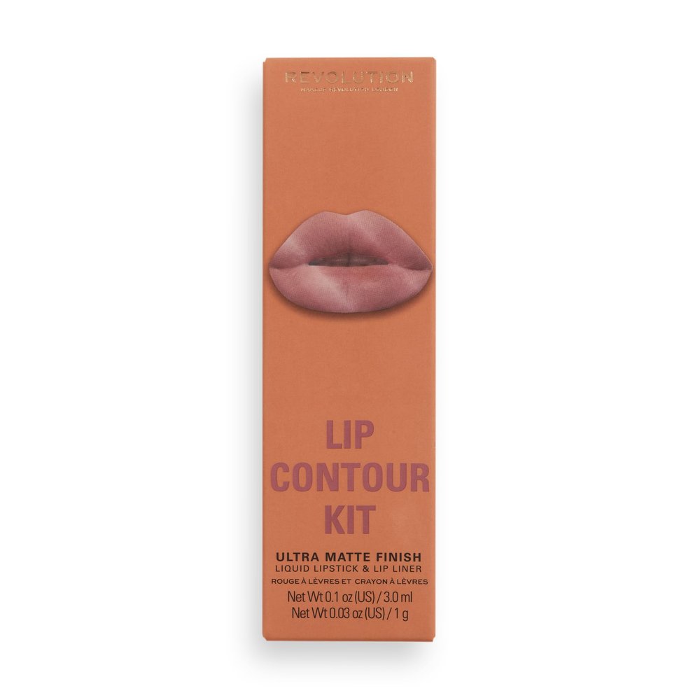 Makeup Revolution London, Lip Contour Kit, Lover, Lip Gloss & Lip Liner Duo, 1x1ml, 1x1g
