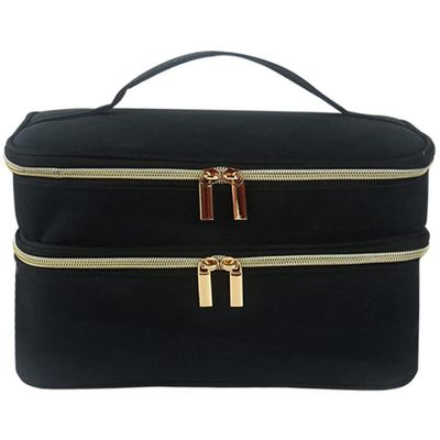 Angoily Portable Large Capacity Makeup Bag Versatile Cosmetic Organizer for Travel and Home Toiletries Storage for Skincare and Sewing Accessories