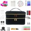 Angoily Portable Large Capacity Makeup Bag Versatile Cosmetic Organizer for Travel and Home Toiletries Storage for Skincare and Sewing Accessories view 3