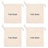 FOMIYES 4pcs Multi-Function Drawstring Hair Dryer Storage Bags Embroidered Canvas Travel Organizer for Hair Tools Dust Carrier for Accessories and Sundries view 1