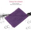 4Pcs African Wash Net, Exfoliating Net Nylon Bathing Sponge Long Net Exfoliating Shower Body Scrubber Skin Smoother for Daily Use, Blue Black Pink Purple view 4