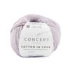 Cotton in Love by Katia Cotton and Wool in 50g and 115m Balls for 3-4 or 3 Crochets, Light Mauve (68) view 1