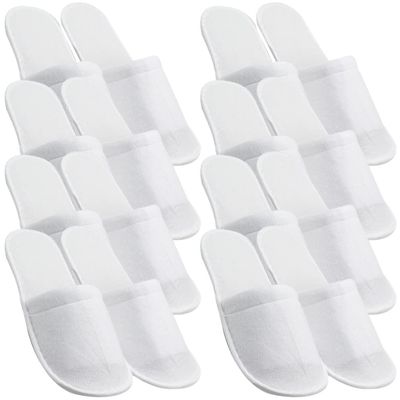 FRCOLOR 8pairs Disposable Non- Slippers for Hotel and Spa Guests Soft and Breathable Closed-toe Slippers for Men and Women for Hospitality and Salon Use