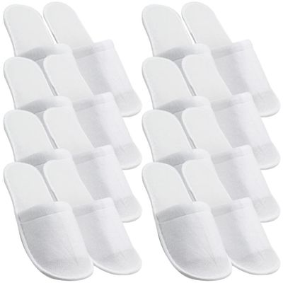 FRCOLOR 8pairs Disposable Spa Slippers Non- Hotel Guest Footwear for Salons Weddings and Travel Soft and Breathable Design for Comfort