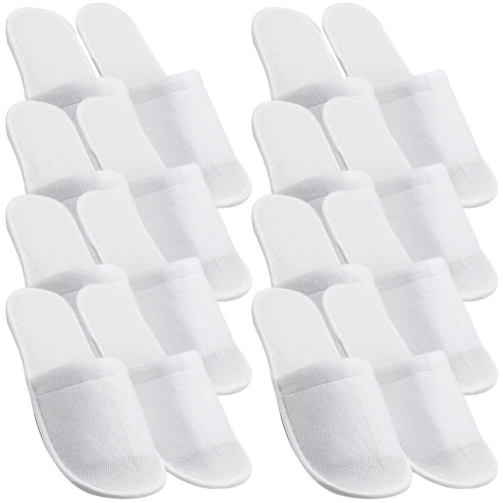 FRCOLOR 8pairs Disposable Spa Slippers Non- Hotel Guest Footwear for Salons Weddings and Travel Soft and Breathable Design for Comfort