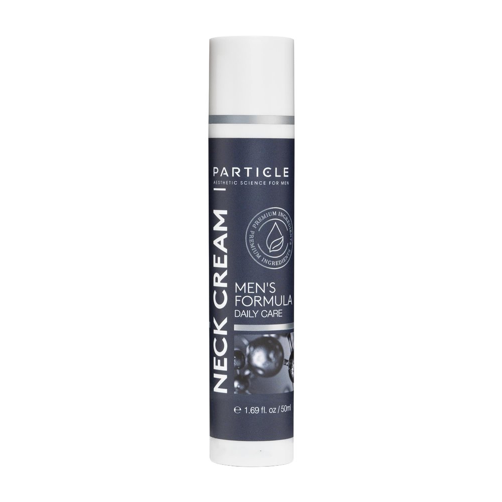 Particle Neck Cream, Daily Skin Care for Men with Collagen, Hyaluronic Acid, Retinol, Vitamin E, Moringa Oil & Shea Butter for Health Skin Support, Hydrating Mens Body Lotion, 1.7 fl oz