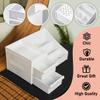Peachic White Makeup Organizer With Drawers  Countertop Organizer for Cosmetics  Vanity Storage for Skincare, Lashes, Brushes, Nail Polish, Lotions, Lipstick, Makeup view 2