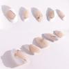 Light Rain Press on Nails - Milk, 3D Handmade white Reusable Gel UV Finished False nails, Hand-Painted with Design by Professional Manicurist, Medium Oval, Large Size view 3