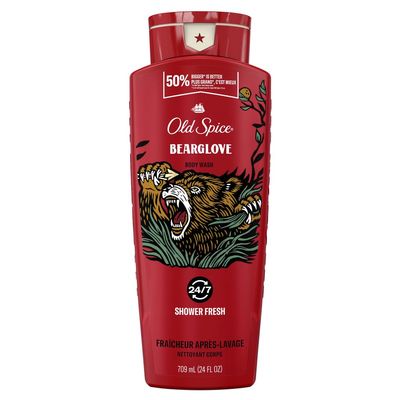 24 oz Bearglove Body Wash for Men, 24/7 Shower Clean by Old Spice