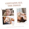 Healifty 1set Wooden Mask Bowl Natural Beauty Tools for Face Masks Gentle Applicator Brush Compact Portable for Home and Travel Facial Mixing Bowl Kit view 4