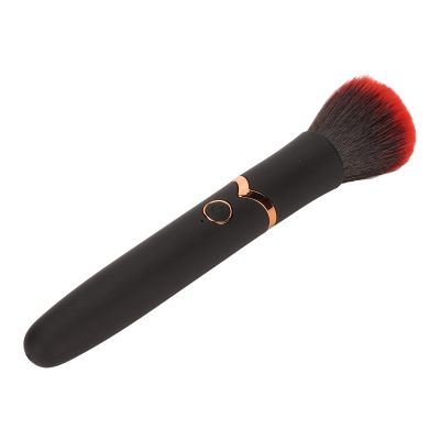 Electric Makeup Brush Soft USB Rechargeable Makeup Brush 10 Gears (Black Round Head)