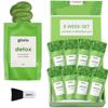 Glorio DETOX: 8 Cleansing Clay Face Mask Treatments - Rare Green Clay - 8 Week Beauty Set - Minimizes Pores, Blackheads, Breakouts - Glycolic + Salicylic Acid, Indian Clay, Spa Gift Set, Face Skincare view 1