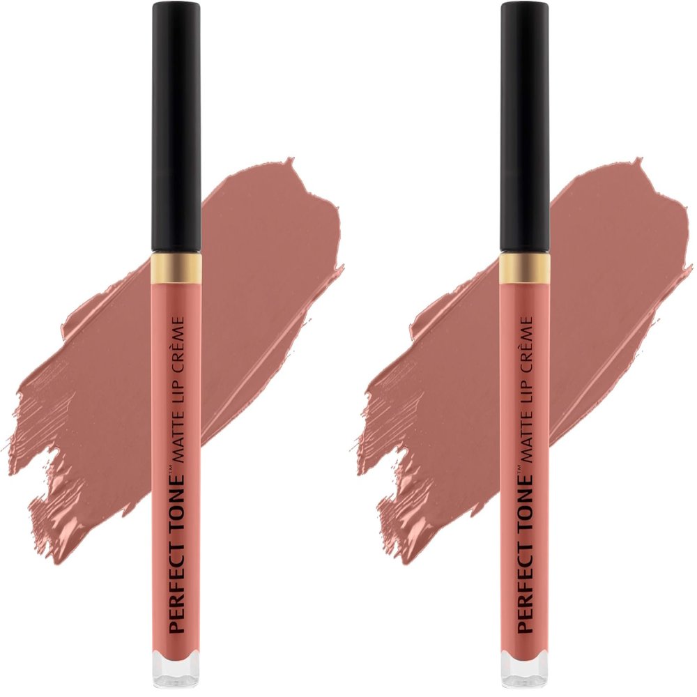 Black Radiance Perfect Tone Matte Liquid Lipstick Lip Crme Doll Face (Pack of 2)