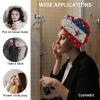 LEOSUCRE Microfiber Hair Towel Wrap Ultra Absorbent Hair Cap, Independence Day Hair Towel with Buttons Hair Drying Towel Turban Bath Hair Wrap for Woman 26x10in American Star Flag Stripes view 2