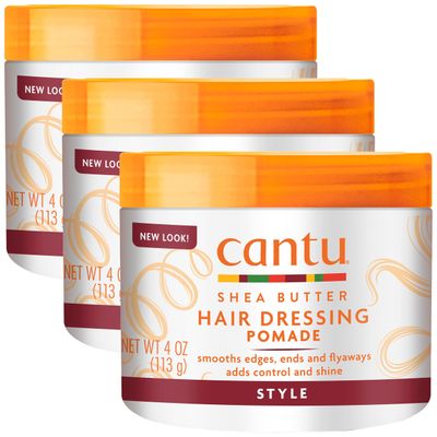 Cantu Hair Dressing Pomade with Shea Butter, 4 Ounce (Pack of 3)