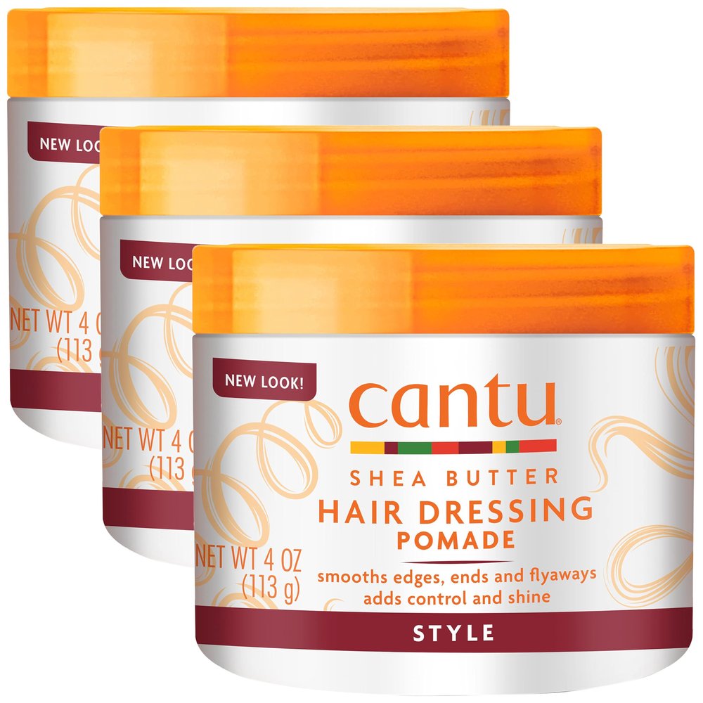 Cantu Hair Dressing Pomade with Shea Butter, 4 Ounce (Pack of 3)