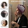 LEOSUCRE Microfiber Hair Towel Wrap Ultra Absorbent Hair Cap, Ombre Red Wine Hair Towel with Buttons Hair Drying Towel Turban Bath Hair Wrap for Woman 26x10in Vintage Farmhouse Backdrop view 2