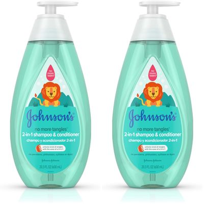 Johnson's 2-in-1 Shampoo & Conditioner, 20.3 fl. oz | Detangling Formula | For Kids | Tear-Free | Hypoallergenic