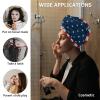 LEOSUCRE Microfiber Hair Towel Wrap Ultra Absorbent Hair Cap, American Flag Hair Towel with Buttons Hair Drying Towel Turban Bath Hair Wrap for Woman 26x10in Independence Day Burlap Texture view 2