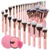 Bueart Design Labeled 30Pcs Professional Deluxe Makeup Brushes set with Extra large holder case for Foundation Face Blending Blush Concealers Eyeshadow view 1