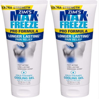 Zim's Max Freeze Pro Formula Gel, 4 Ounce (Pack of 2)