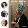 LEOSUCRE Microfiber Hair Towel Wrap Ultra Absorbent Hair Cap, St. Patrick's Day Hair Towel with Buttons Hair Drying Towel Turban Bath Hair Wrap for Woman 26x10in Green Clover on The Buffao Plaid view 2