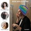 LEOSUCRE Microfiber Hair Towel Wrap Ultra Absorbent Hair Cap, Ombre Rainbow Hair Towel with Buttons Hair Drying Towel Turban Bath Hair Wrap for Woman 26x10in Colorful Painting view 2
