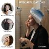 LEOSUCRE Microfiber Hair Towel Wrap Ultra Absorbent Hair Cap, Ombre Color Hair Towel with Buttons Hair Drying Towel Turban Bath Hair Wrap for Woman 26x10in Khaki and Brown Painting view 2