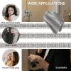 LEOSUCRE Microfiber Hair Towel Wrap Ultra Absorbent Hair Cap, Ethnic Boho Hair Towel with Buttons Hair Drying Towel Turban Bath Hair Wrap for Woman 26x10in Black and White Abstract view 2