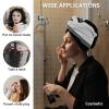 LEOSUCRE Microfiber Hair Towel Wrap Ultra Absorbent Hair Cap, Minimalism Stripes Hair Towel with Buttons Hair Drying Towel Turban Bath Hair Wrap for Woman 26x10in Farmhouse Black Lines view 2