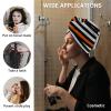 LEOSUCRE Microfiber Hair Towel Wrap Ultra Absorbent Hair Cap, American Flag Hair Towel with Buttons Hair Drying Towel Turban Bath Hair Wrap for Woman 26x10in Star Stripes Orange Line view 2