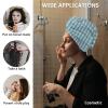LEOSUCRE Microfiber Hair Towel Wrap Ultra Absorbent Hair Cap, Easter Hair Towel with Buttons Hair Drying Towel Turban Bath Hair Wrap for Woman 26x10in Classical Buffalo Checkered view 2