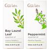 Bay Leaf & Peppermint Essential Oil Set - Aromatherapy Grade Essential Oils Set - 2x0.34 fl oz - Gya Labs view 1