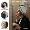 LEOSUCRE Microfiber Hair Towel Wrap Ultra Absorbent Hair Cap, St. Patricks Day Hair Towel with Buttons Hair Drying Towel Turban Bath Hair Wrap for Woman 26x10in Clover Buffalo Plaid Shamrock view 2