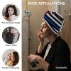 LEOSUCRE Microfiber Hair Towel Wrap Ultra Absorbent Hair Cap, American Flag Hair Towel with Buttons Hair Drying Towel Turban Bath Hair Wrap for Woman 26x10in Stripes Star Red Blue Line view 2
