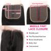 Hair Extensions Peruvian Hair Bundles with Closure Bone Straight Human Hair Bundles with 5x5x1 Lace Closures 3/4 Bundles Weave Human Hair Bundles with Closure human hair bundles ( Size : 32 32 32 Clos view 3
