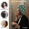 LEOSUCRE Microfiber Hair Towel Wrap Ultra Absorbent Hair Cap, St. Patrick's Day Hair Towel with Buttons Hair Drying Towel Turban Bath Hair Wrap for Woman 26x10in Clover on The Green Checkered view 2