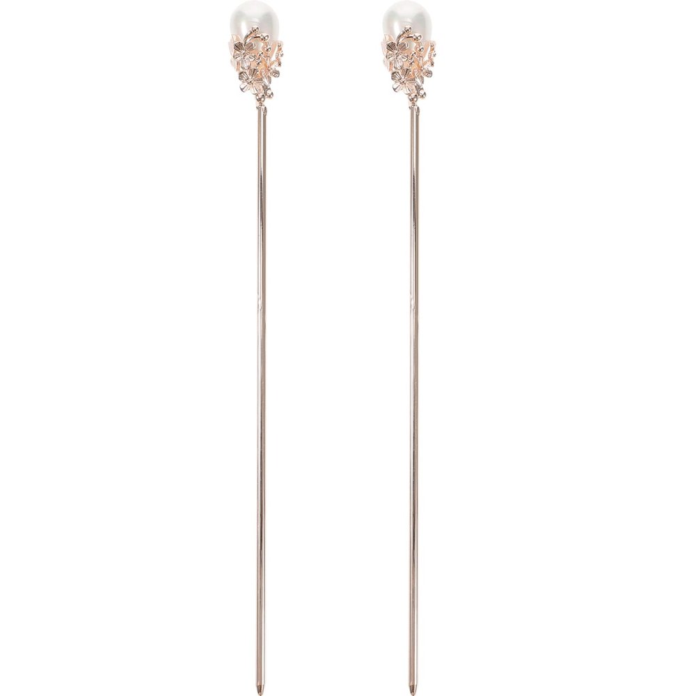KALLORY 2pcs Vintage Hair Bun Holder Stick Retro Chinese Hairpin for Women and Girls Elegant Chignon Accessory for Traditional Costumes and Hair Styles Random Style
